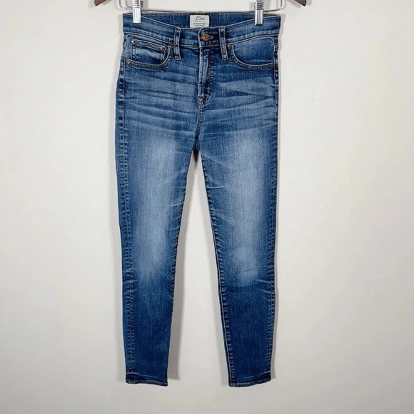 J.Crew 9" High-rise Toothpick Jeans In Medium Wash - Picture 3 of 13